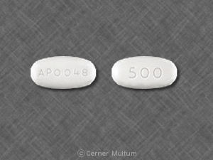 Pill APO 048 500 White Oval is Divalproex Sodium Delayed-Release