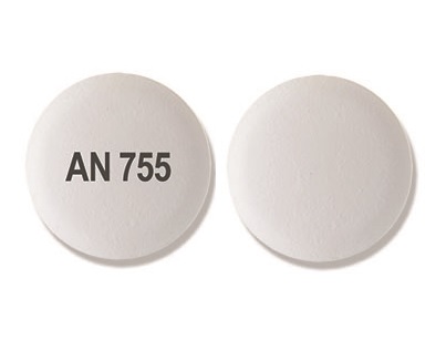 Pill AN 755 White Round is Divalproex Sodium Extended-Release