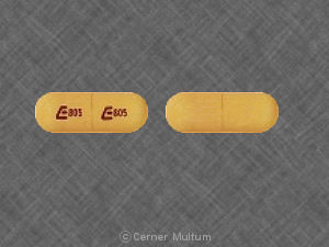 Pill E805 E805 Yellow Capsule/Oblong is Doxycycline Monohydrate