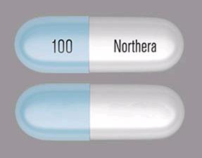 Pill Northera 100 Blue & White Capsule-shape is Northera