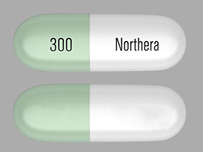 Pill Northera 300 Green & White Capsule-shape is Northera