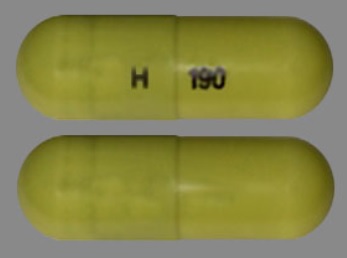 Pill H 190 Green Capsule/Oblong is Duloxetine Hydrochloride Delayed-Release