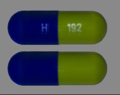 Pill H 192 Blue Capsule/Oblong is Duloxetine Hydrochloride Delayed-Release
