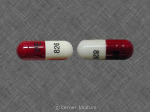 Pill PE 826 Red & White Capsule/Oblong is Durabac