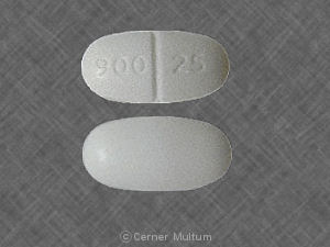 Pill 900 25 White Oval is Duratuss