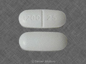 Pill 1200 25 White Oval is Duratuss GP