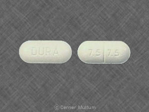 Pill DURA 7.5 7.5 White Oval is Dura-Vent