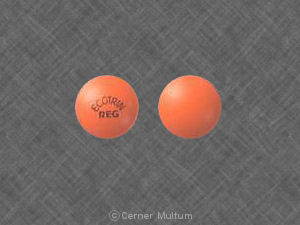 Pill ECOTRIN REG Orange Round is Ecotrin