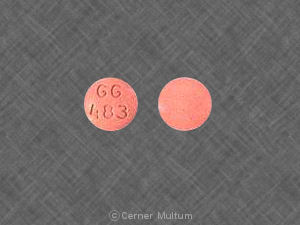Pill GG 483 Pink Round is Enalapril Maleate