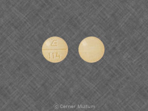 Pill E 114 Yellow Round is Enalapril Maleate