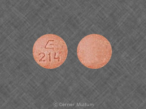 Pill E 214 Pink Round is Enalapril Maleate