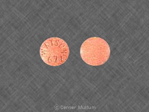 Pill WATSON 671 Orange Round is Enalapril Maleate