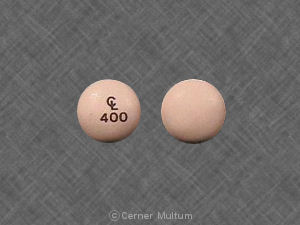 Pill CL 400 is Ercaf 100 mg-1 mg