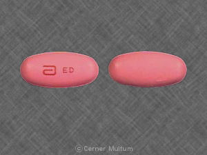 Pill a ED Pink Elliptical/Oval is Ery-Tab