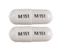 Pill M151 M151 White Capsule-shape is Esomeprazole Magnesium Delayed-Release