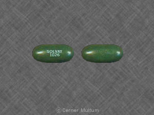 Pill SOLVAY 1026 Green Elliptical/Oval is Estratest