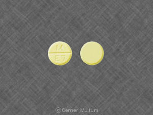 Pill M E7 Yellow Round is Estropipate