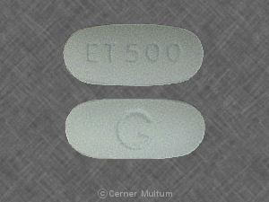 Pill G ET 500 Blue Elliptical/Oval is Etodolac