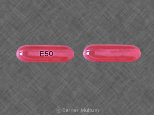 Pill E50 Pink Capsule-shape is Etoposide