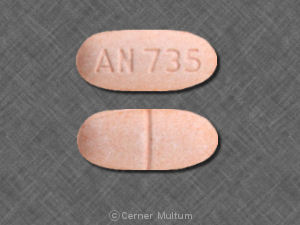 Pill AN 735 Orange Elliptical/Oval is Felbamate