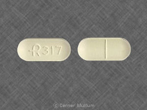 Pill R317 Yellow Oval is Fenoprofen Calcium