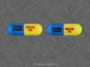 Fiorinal with codeine Aspirin 325 mg / Butalbital 50 mg /  Caffeine 40 mg /  Codeine Phosphate 30 mg FIORINAL CODEINE WATSON 956
