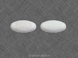 Pill FLOXIN 300 White Elliptical/Oval is Floxin