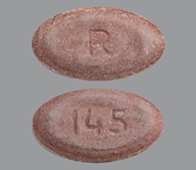 Pill R 145 Peach Oval is Fluconazole
