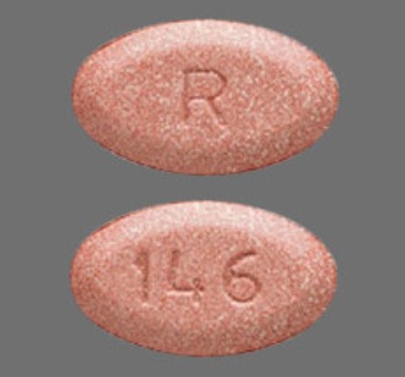 Pill R 146 Peach Elliptical/Oval is Fluconazole