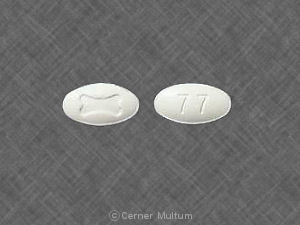 Pill Logo 77 White Oval is Fosamax