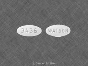Pill 3436 WATSON White Elliptical/Oval is Furosemide