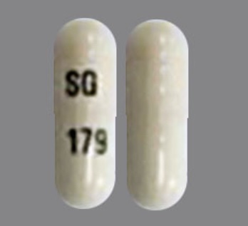 Pill SG 179 White Capsule/Oblong is Gabapentin