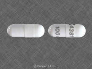 Pill Logo 4381 100 mg White Capsule/Oblong is Gabapentin