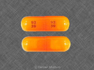 Pill 93 39 93 39 Orange Capsule-shape is Gabapentin