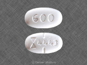 Pill Logo 4443 600 White Oval is Gabapentin