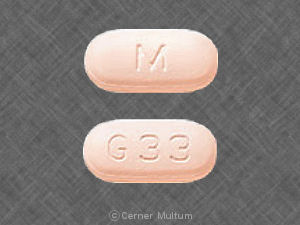 Pill M G 33 Beige Oval is Glipizide and Metformin Hydrochloride