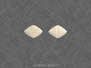 Pill PFIZER 411 White Four-sided is Glucotrol