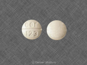 Pill cor 123 White Round is Glyburide