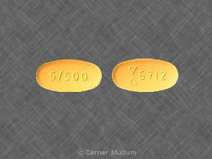 Glyburide and metformin hydrochloride 5 mg / 500 mg Logo 5712 5/500