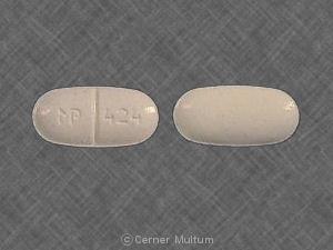 Pill MP 424 er Guaifenesin og Pseudoefedrin Hydrochloride SR 600 mg / 120 mg