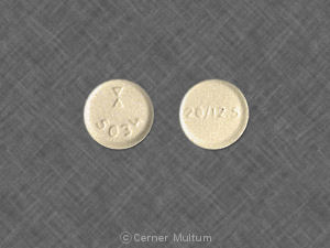 Hydrochlorothiazide and lisinopril 12.5 mg / 20 mg 20/12.5 Logo 5034