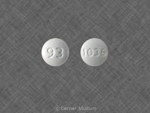 Hydrochlorothiazide and lisinopril 12.5 mg / 20 mg 93 1036
