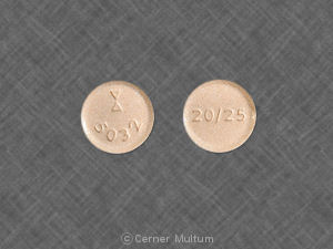 Hydrochlorothiazide and lisinopril 25 mg / 20 mg 20/25 Logo 5032