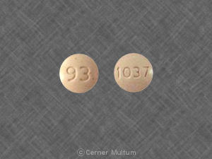 Pill 93 1037 Pink Round is Hydrochlorothiazide and Lisinopril