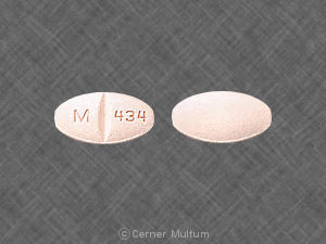 Hydrochlorothiazide and metoprolol tartrate 25 mg / 100 mg M 434