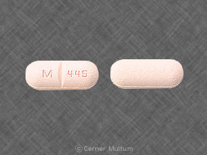 Hydrochlorothiazide and metoprolol tartrate 50 mg / 100 mg M 445