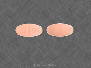 Hydrochlorothiazide and quinapril hydrochloride 12.5 mg / 10 mg G 222