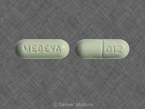 Pill MEDEVA 012 Green Oval is Humibid