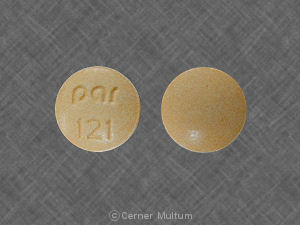 Pill par 121 Orange Round is Hydralazine Hydrochloride