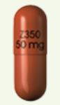 Pill Z350 50 mg Brown Capsule-shape is Zohydro ER